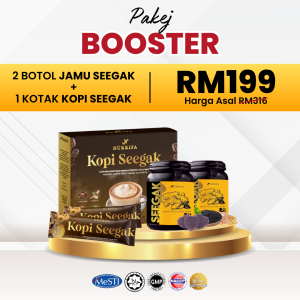 Pakej Booster - 2 Botol Jamu + 1 Kotak Kopi